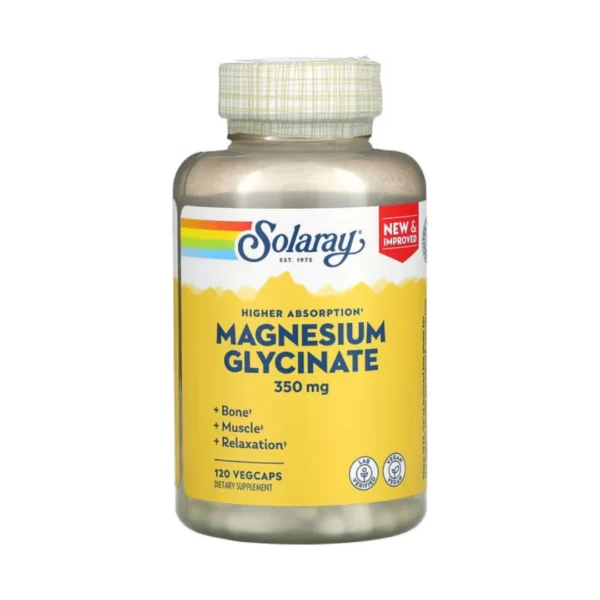 Solaray | Magnesium Glycinate 350MG | High Absorption VegCaps