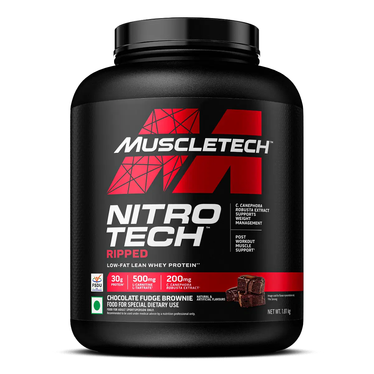 muscletech Nitrotech Ripped 4lbs Chocolate Fudge Browine