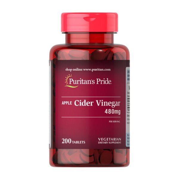 Puritan’s Pride |  Apple Cider Vinegar 480MG | 200 Tablets