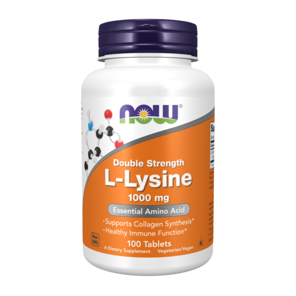 Now Foods | Double Strength L-Lysine 1000 MG | 100 Tablets