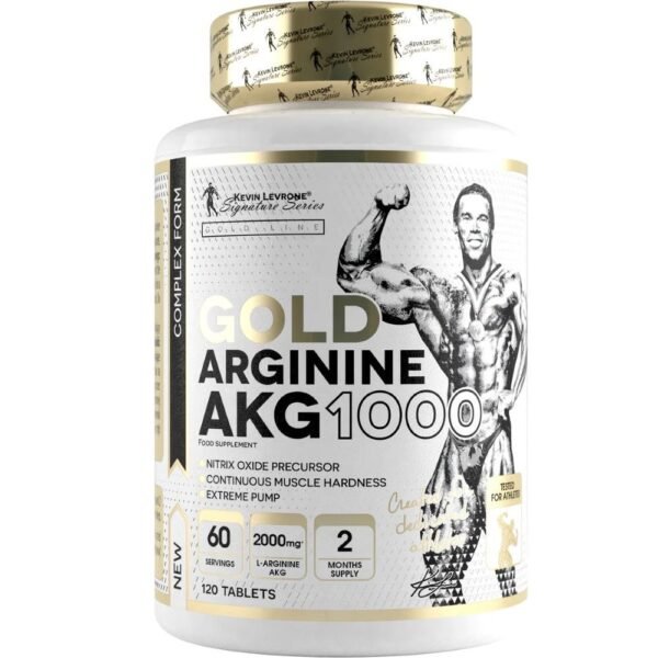 Kevin Levrone | Gold Arginine AKG-1000 | NItrix Oxide Precursor | 120 Tablets