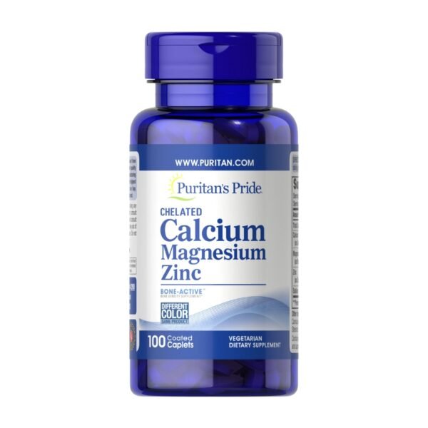 Puritan’s Pride | Calcium Magnesium Zinc | 100 Coated Capsules